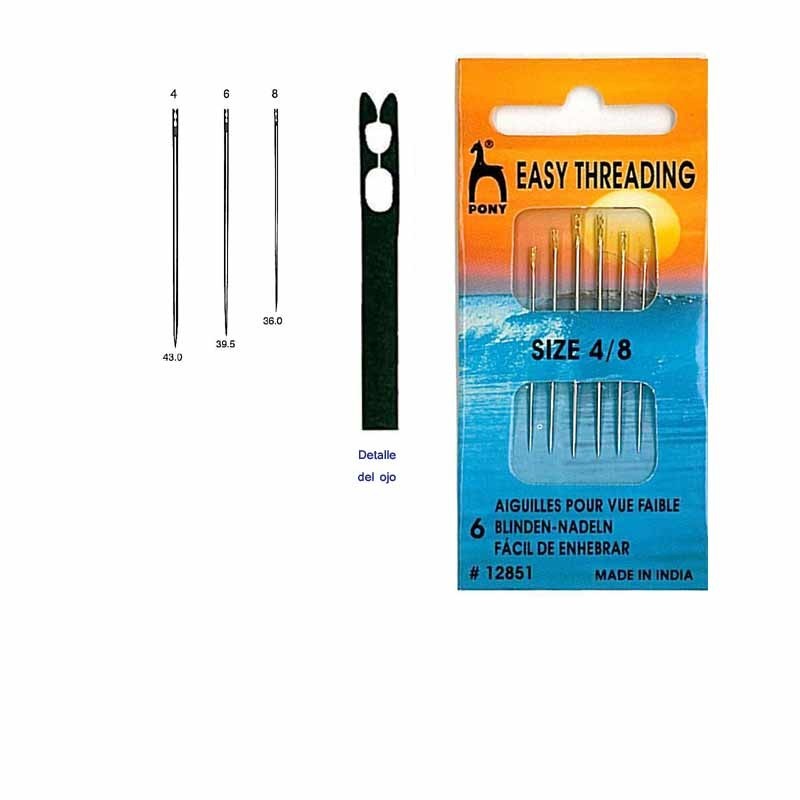 BLISTER 6 AGUJAS SURTIDAS PARA CIEGO 5uds