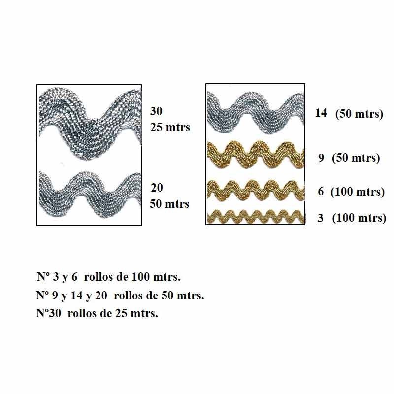 ROLLO 100mtrs CINTA ONDULINA  LUREX