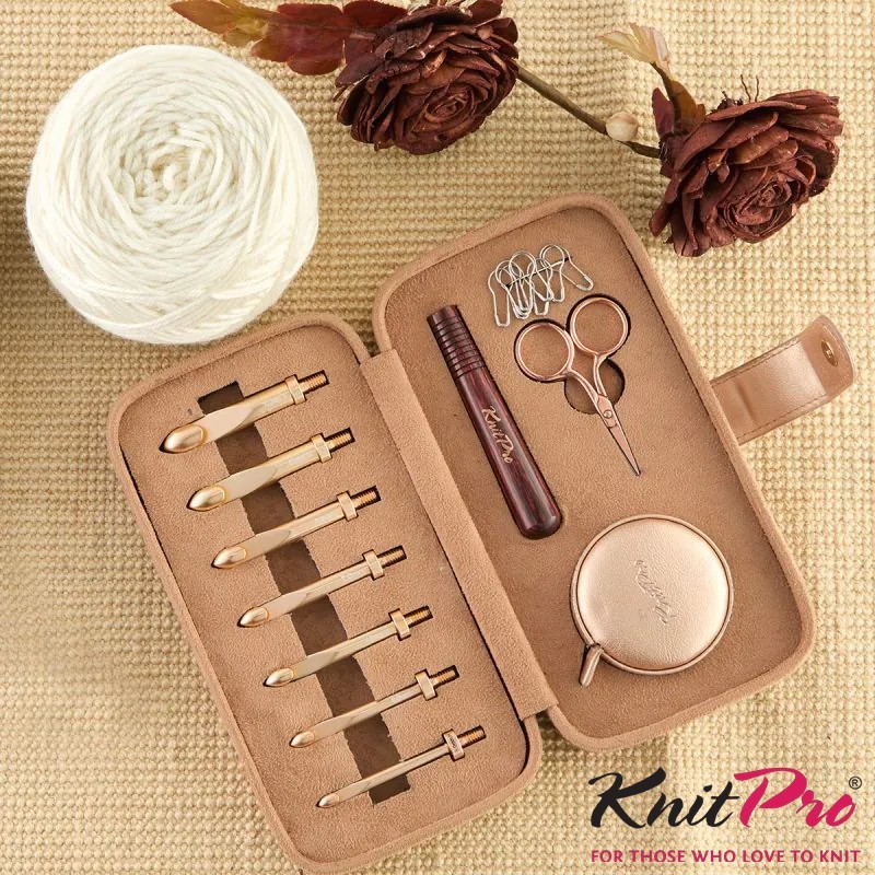 SET 7 GANCHILLOS KINTPRO N 55 al 10  TIJERA  CENTIMETRO