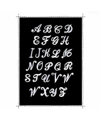 BOLSA 6 LETRAS 3cms BORDADAS TERMOADHESIVAS