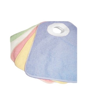 PAQUETE 12 BABEROS CUELLO CANALE 28 x 43cm con plastico
