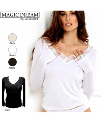 CAMISETA PUNTILLA BAMBU SRA ML