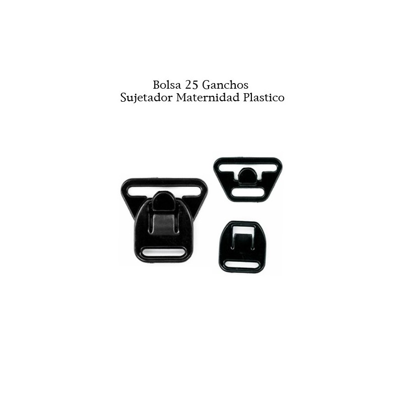 BOLSA 25 GANCHOS SUJETMATERNIDAD PLASTICO