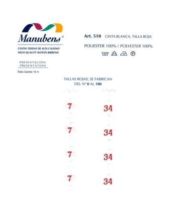 ROLLOS 10mtrs CINTA DE NUMEROS