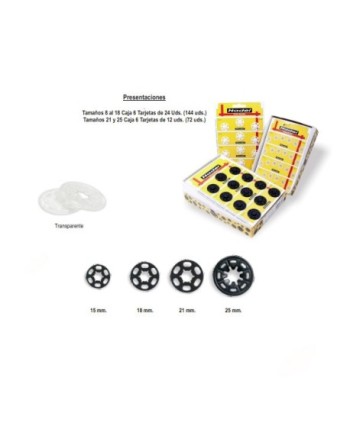 CAJA 144 BROCHES PLASTICO
