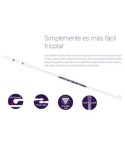 PACK2 AGUJAS  TRICOTAR 40cms ERGONOMICAS