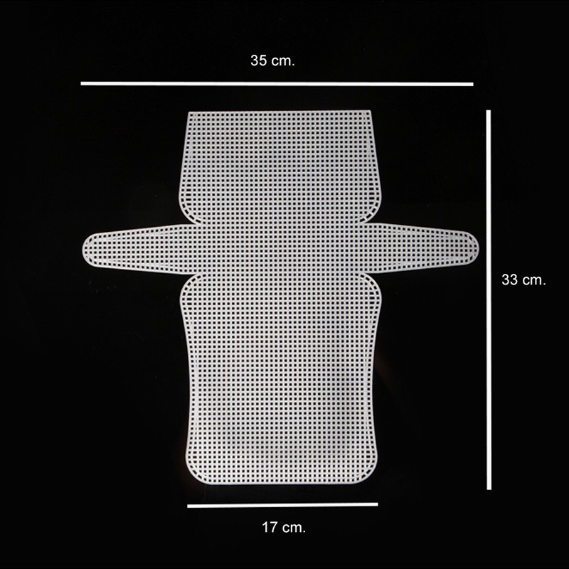 PACK 3 MALLAS PLASTICO 35 X 33 x 17cms PARA TEJER BORDAR