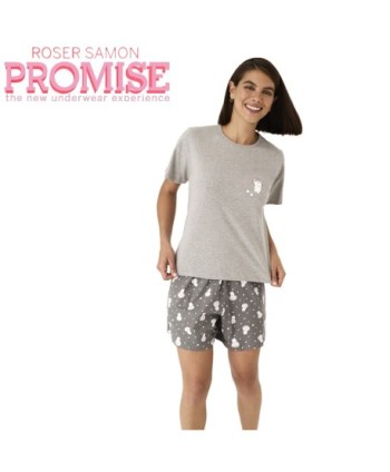 PIJAMA MUJER MC CORTO ALGODN